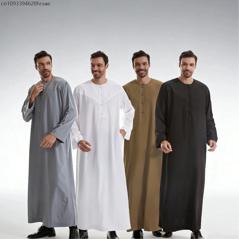 Arabic Formal Wear Men - Men's Thobe Arabic Traditional Long Sleeve