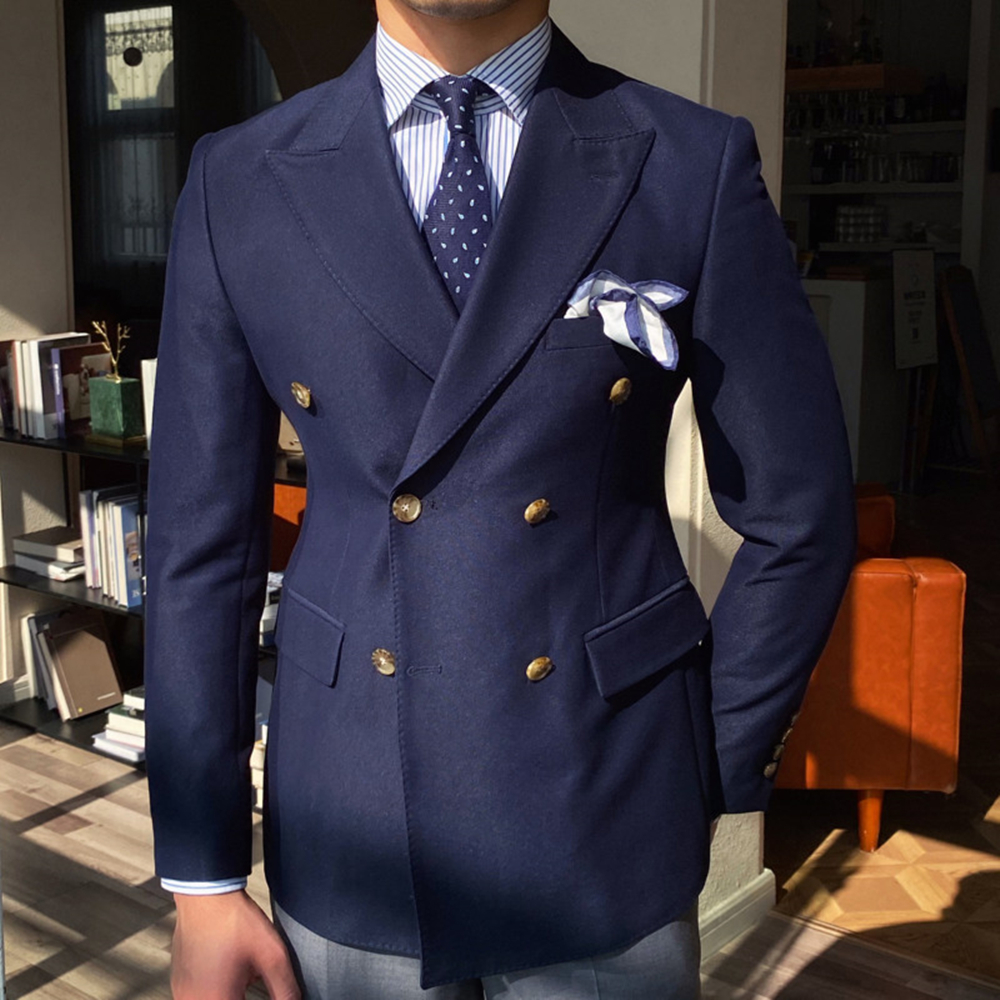 Men Formal Wear With Coat - Solid Wedding Men Suits Blazer Bridegroom