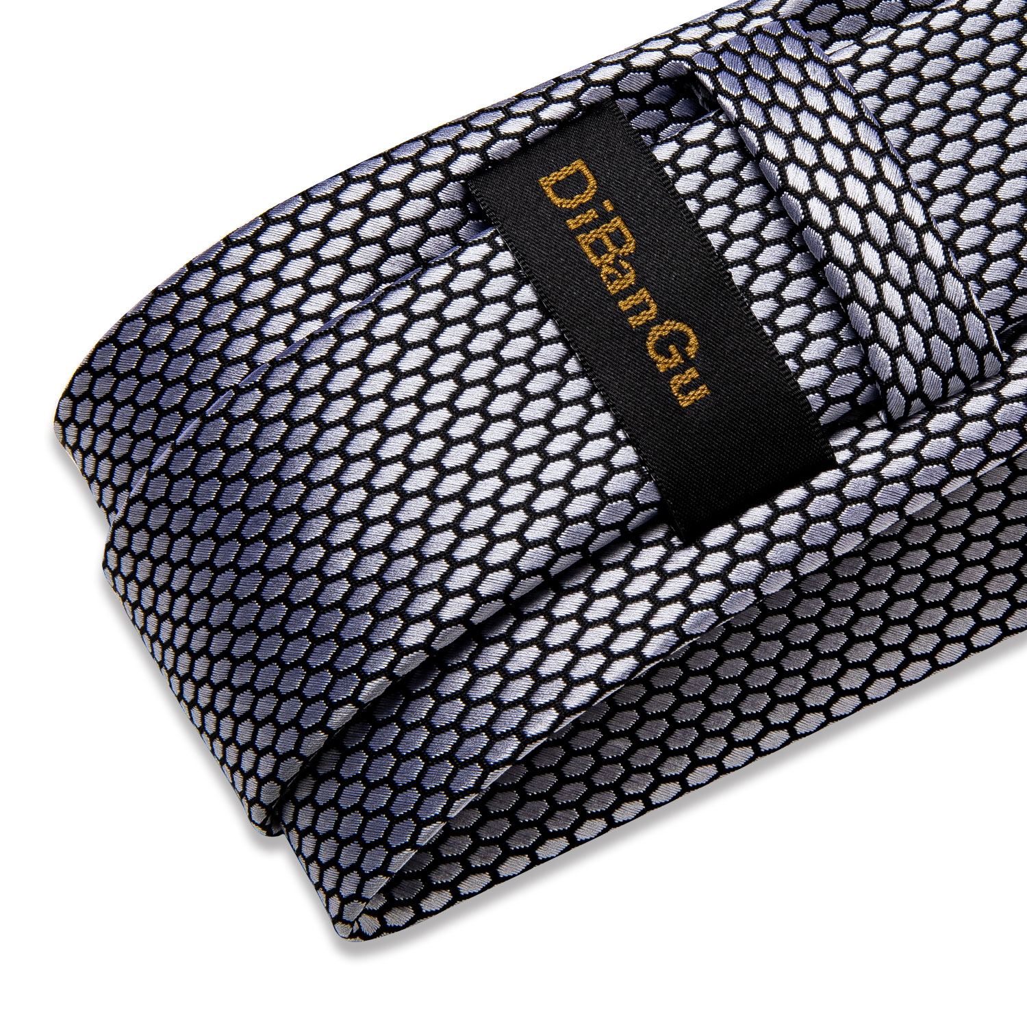 Silver Black Plaid Silk Ties F - مراجعة Cufflinks Silver Set وسعره