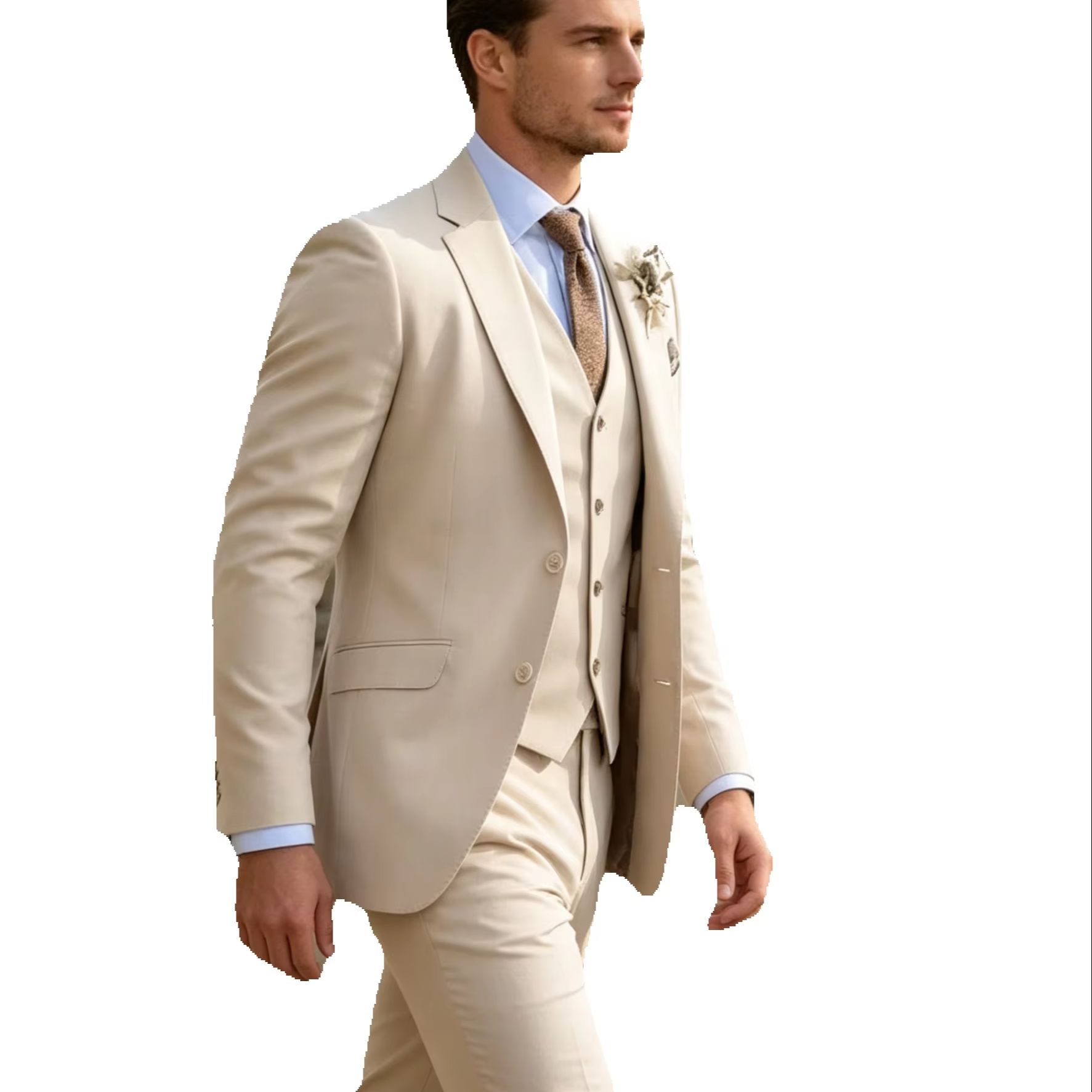 Khaki Mens Suits Casual 3 Piec - مراجعة Khaki Formal Wear Men وسعره