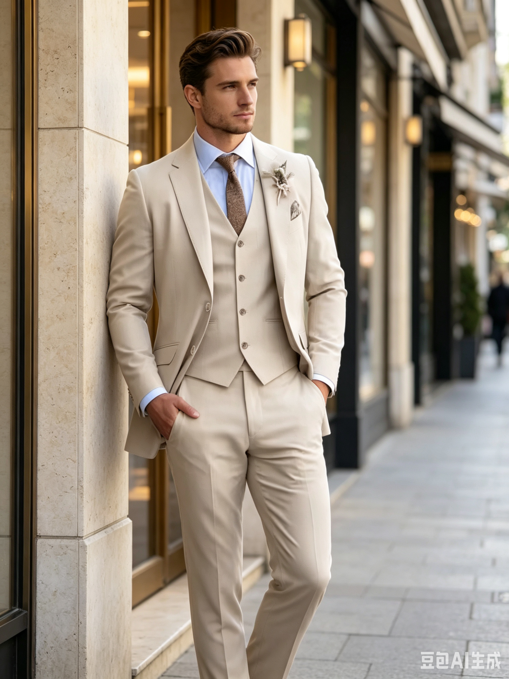 Khaki Mens Suits Casual 3 Piec - مراجعة Khaki Formal Wear Men وسعره