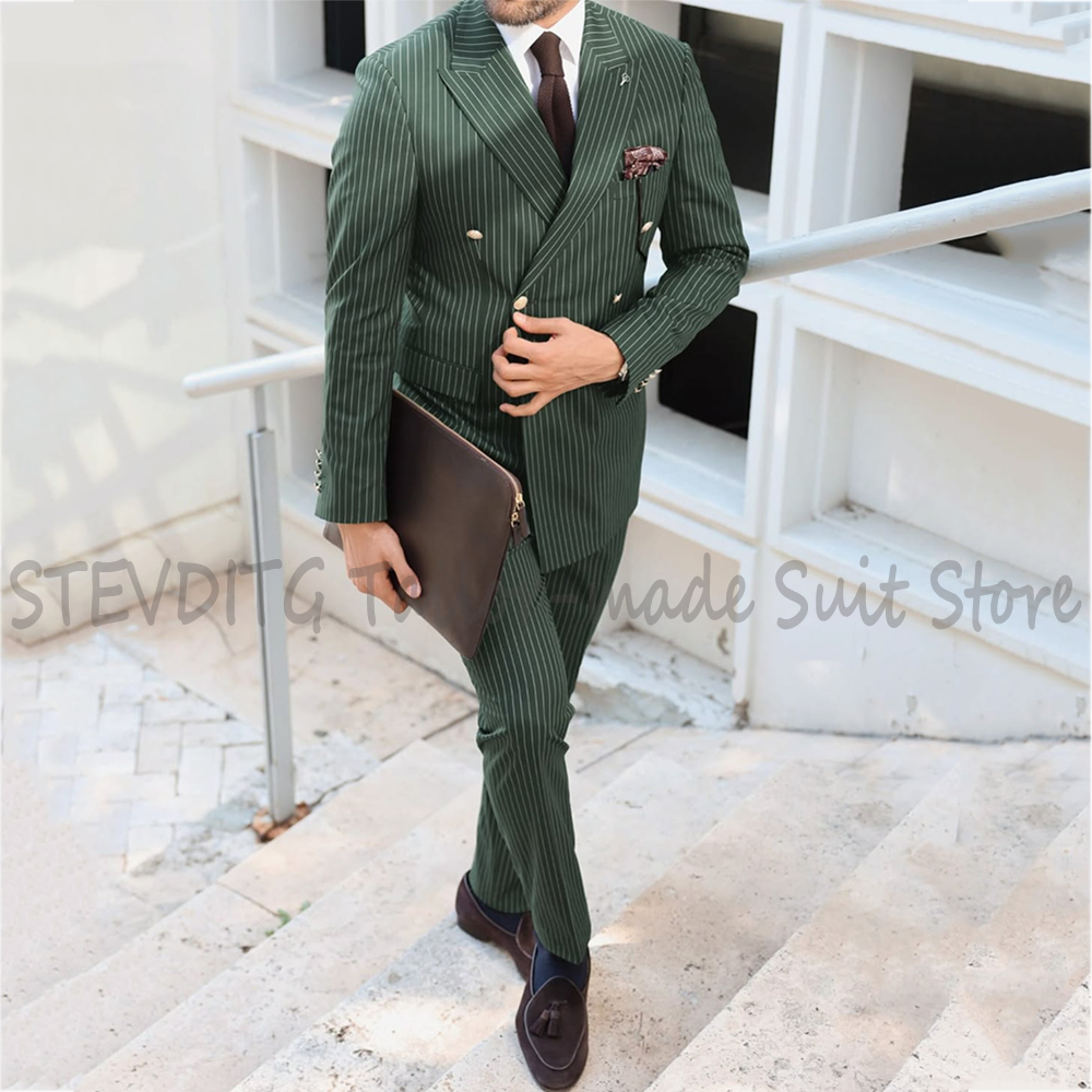 Classic Pinstriped Men's Suit  - مراجعة Formal Wear For Men In Wedding وسعره