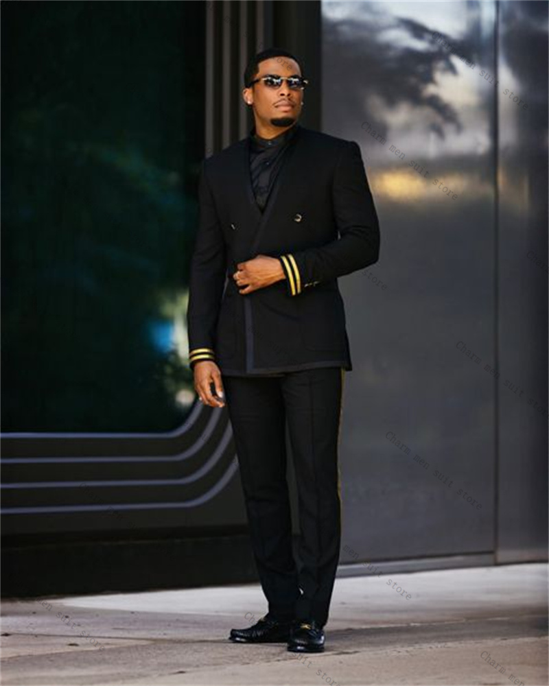 Black Men Suit Set 2 Piece Bla - مراجعة Formal Wear For Men Yellow وسعره
