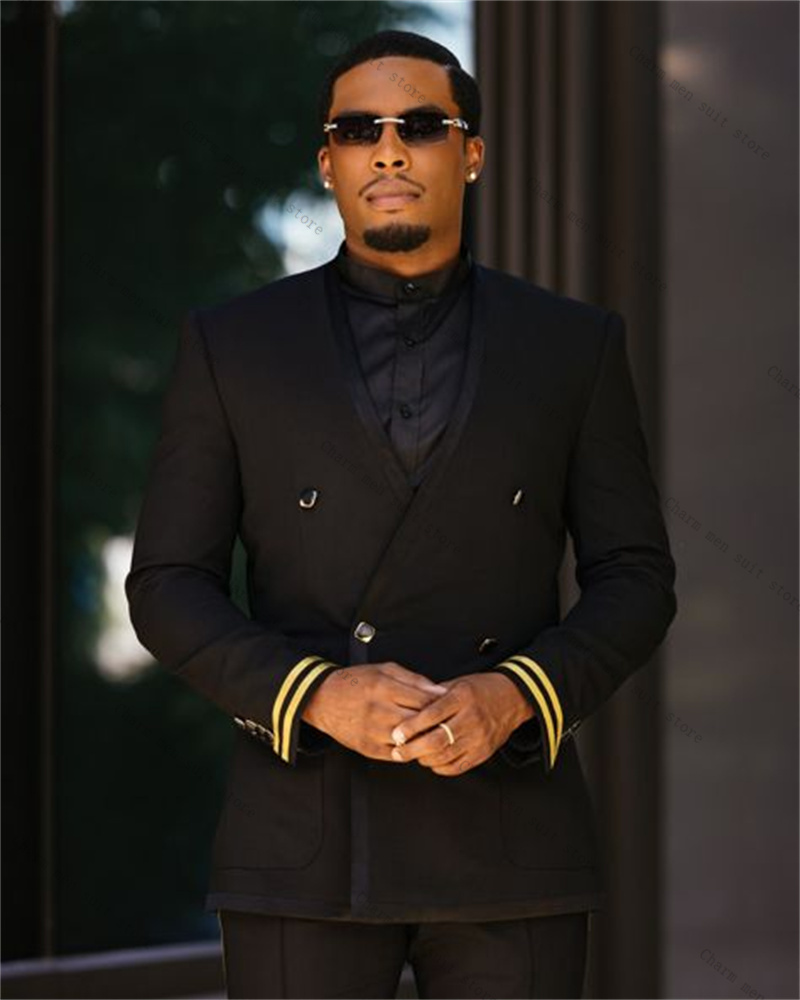 Black Men Suit Set 2 Piece Bla - مراجعة Formal Wear For Men Yellow وسعره