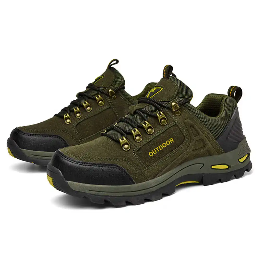 Non-slip Lace Up Hiking Tennis - مراجعة Formal Wear For Men Yellow وسعره