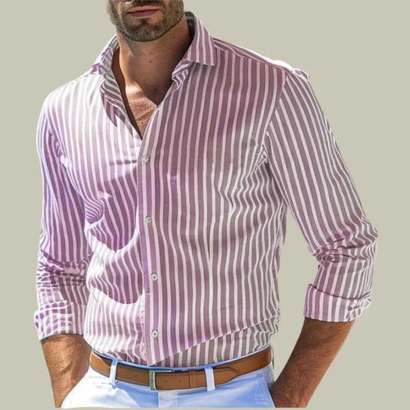 Men's slim-fit striped lapel l - مراجعة Y2K Formal Wear Men وسعره