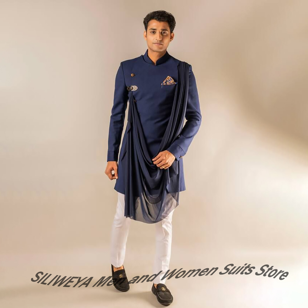 Elegant Men's Navy Blue Indian - مراجعة Men Formal Wear Indian وسعره
