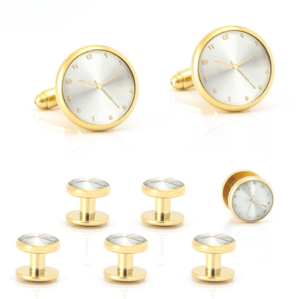 Time Aesthetics Gold Silver Cl - مراجعة Cufflinks Silver Set وسعره
