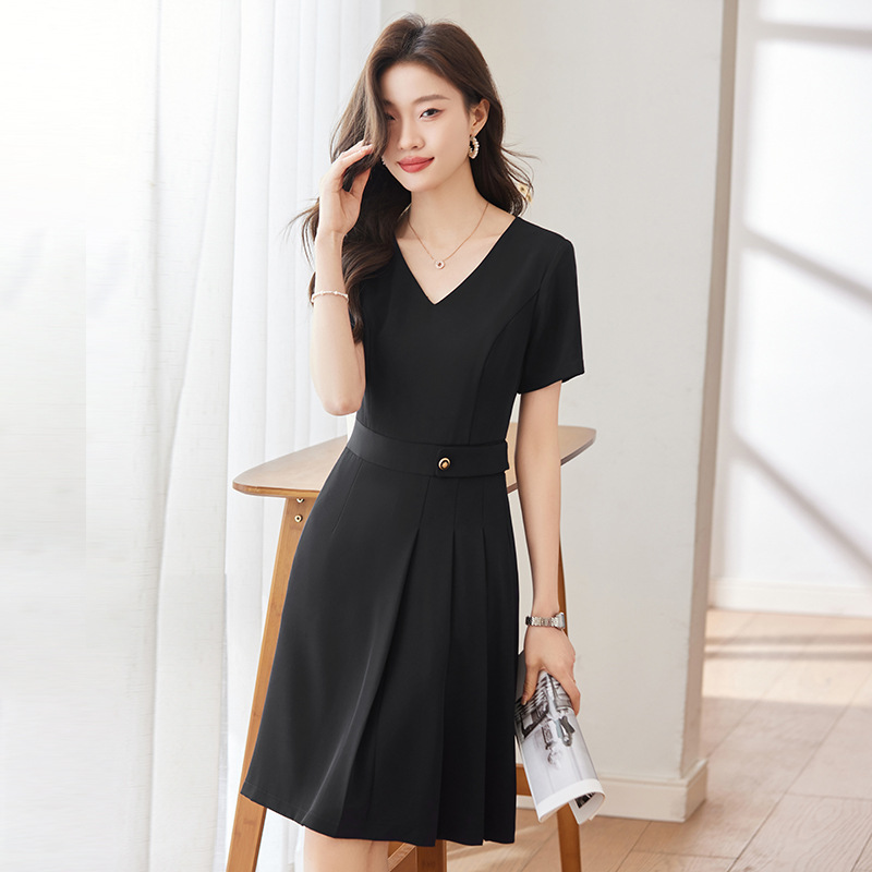 Summer NewVCollared Dress for  - مراجعة Dress Pant Flat Front وسعره