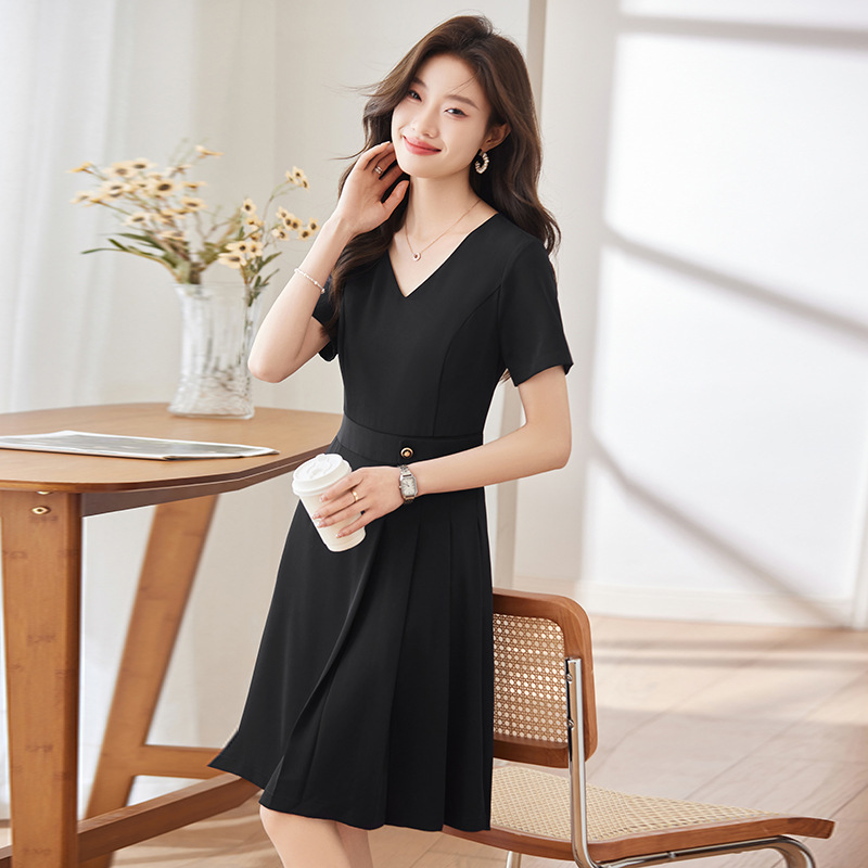 Summer NewVCollared Dress for  - مراجعة Dress Pant Flat Front وسعره