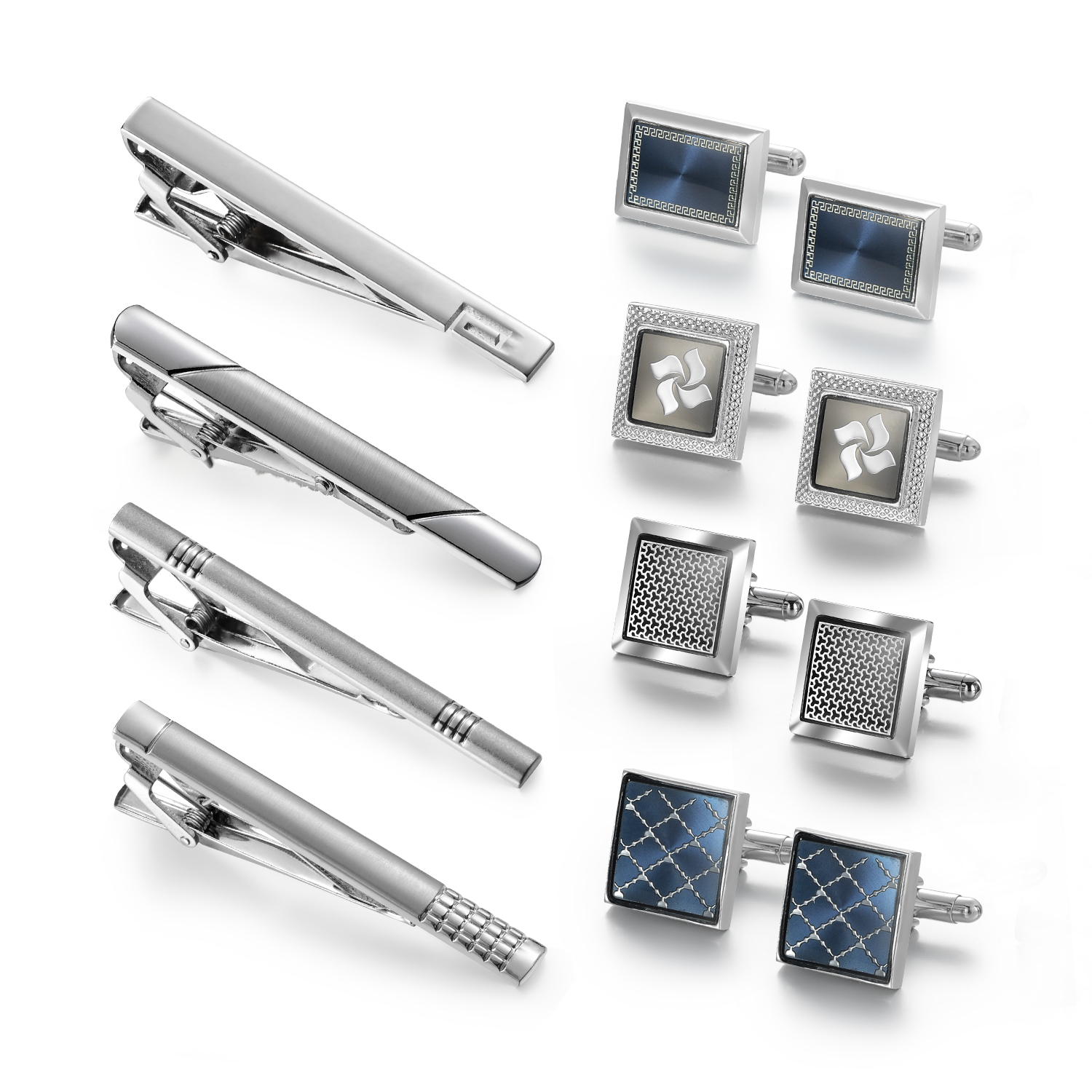 Tie Clip And Cufflink Set To M - مراجعة Cufflinks Silver Set وسعره
