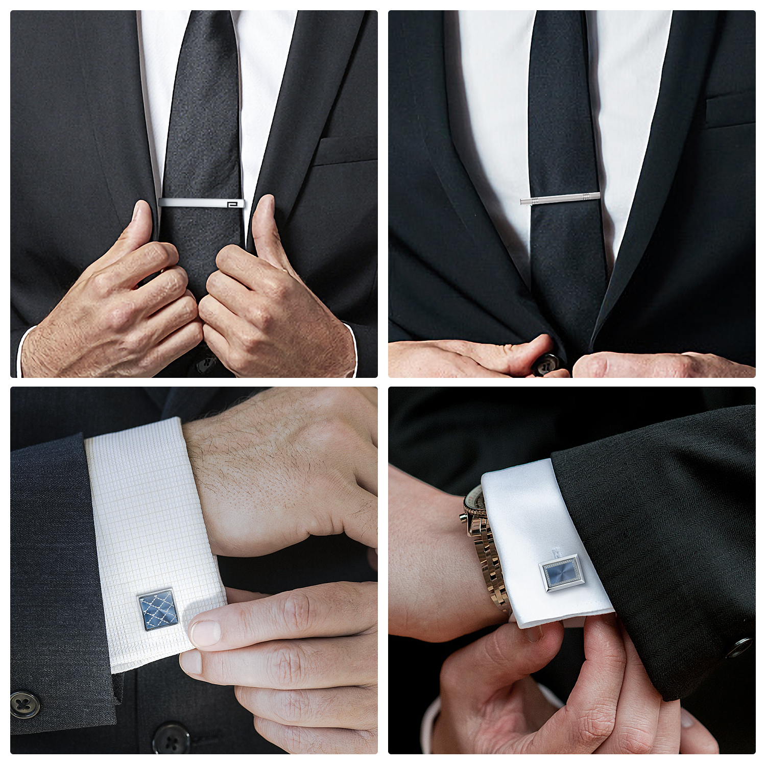 Tie Clip And Cufflink Set To M - مراجعة Cufflinks Silver Set وسعره