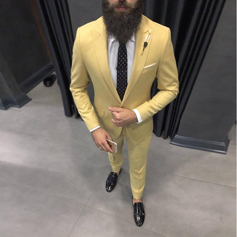 2025 Latest Yellow Men Suits f - مراجعة Formal Wear For Men Yellow وسعره