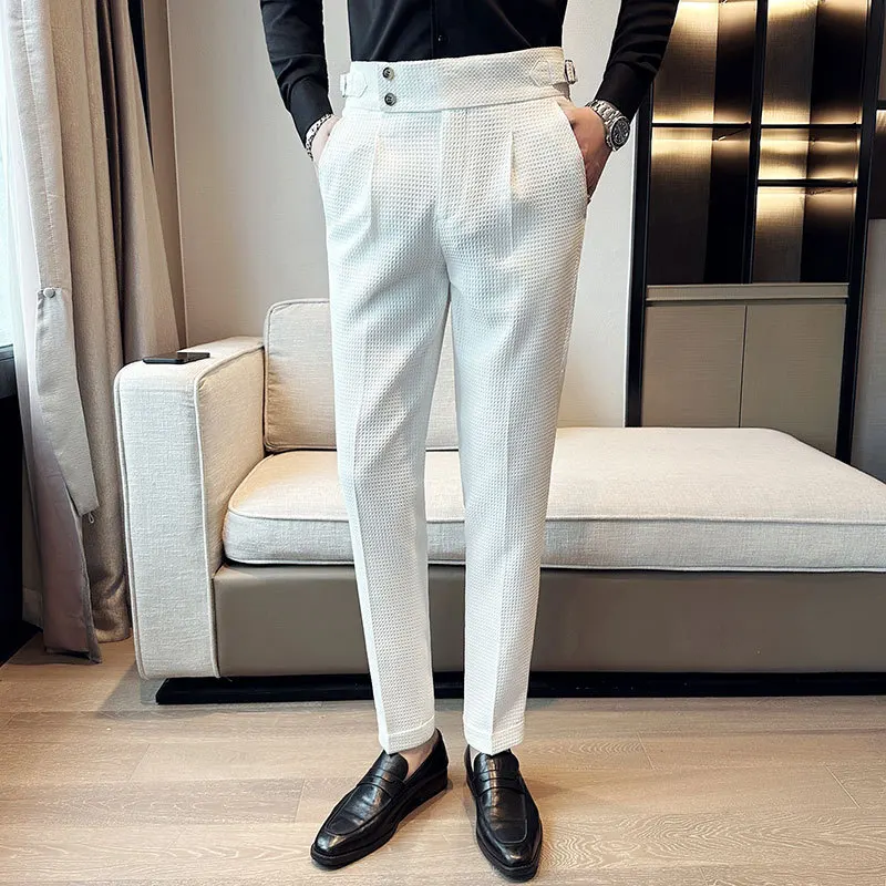 Spring New Pantalones High Wai - مراجعة Y2K Formal Wear Men وسعره
