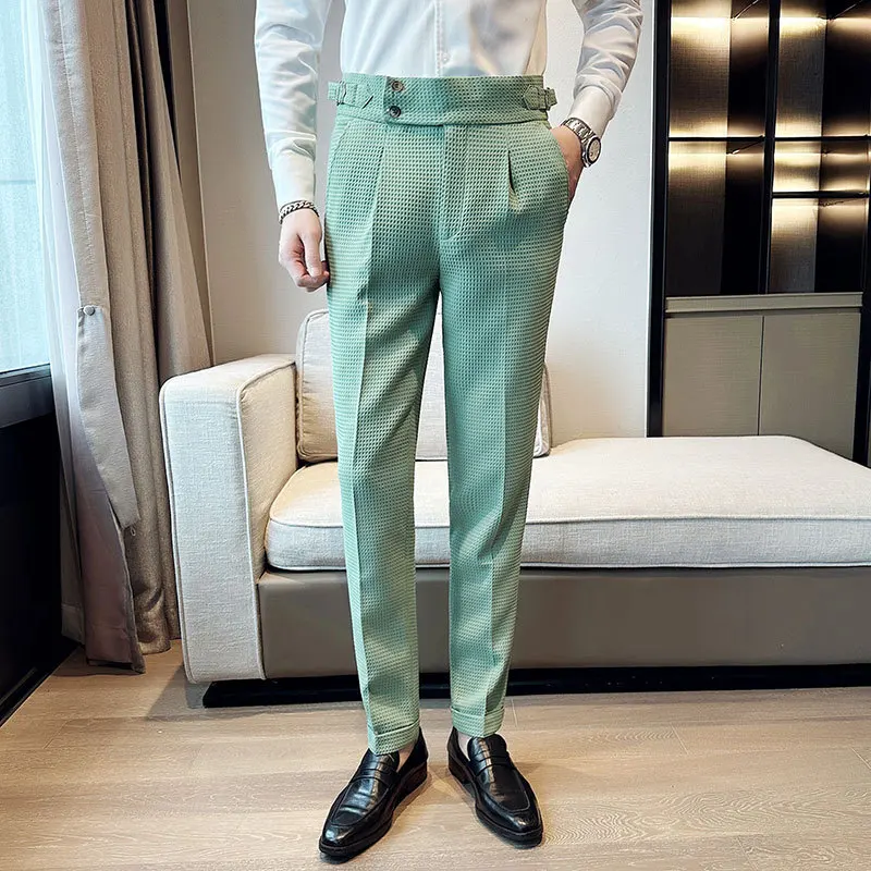 Spring New Pantalones High Wai - مراجعة Y2K Formal Wear Men وسعره