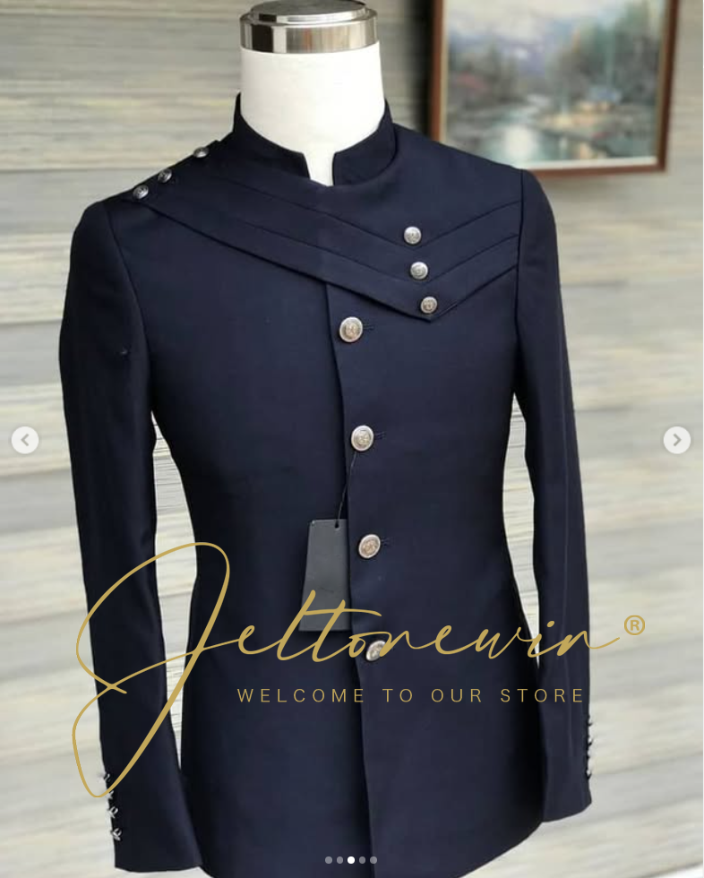 Men's Navy Blue Suit Set with  - مراجعة Formal Wear For Men In Wedding وسعره