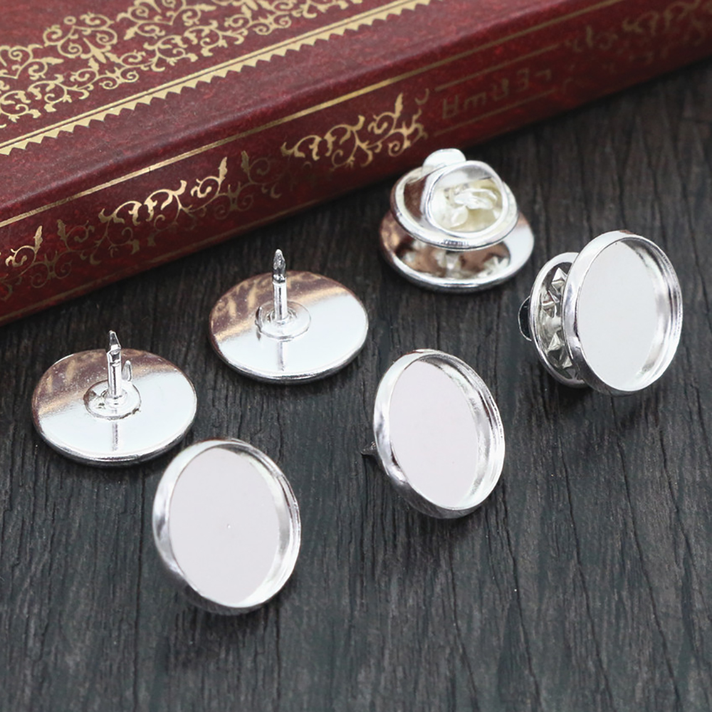 10pcs 12-20mm Inner Size Silve - مراجعة Cufflinks Silver Set وسعره