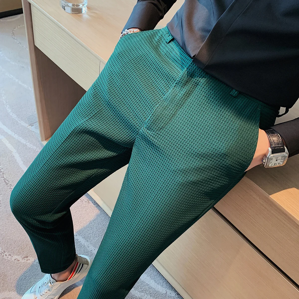 Korean Spring New Pantalones H - مراجعة Y2K Formal Wear Men وسعره