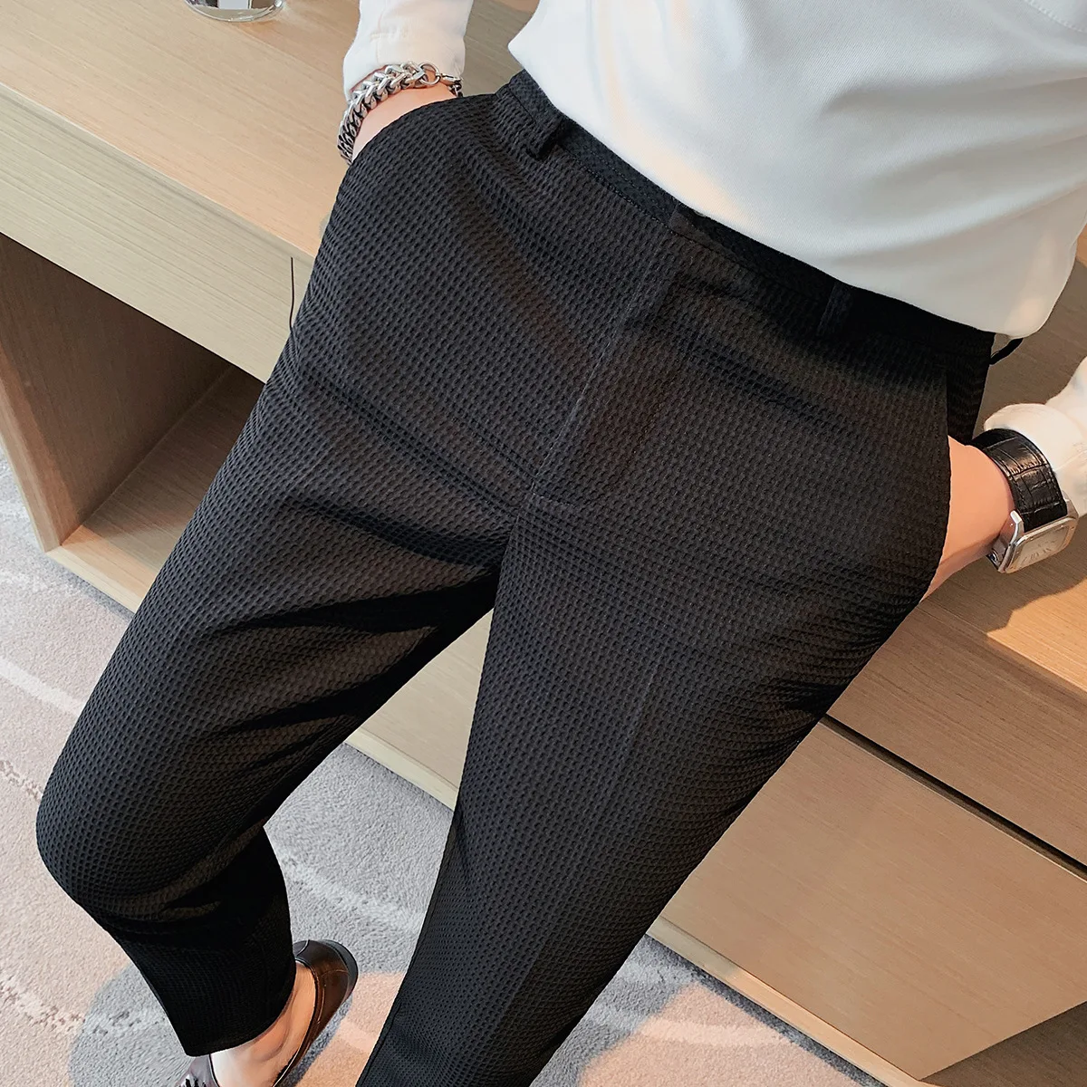 Korean Spring New Pantalones H - مراجعة Y2K Formal Wear Men وسعره