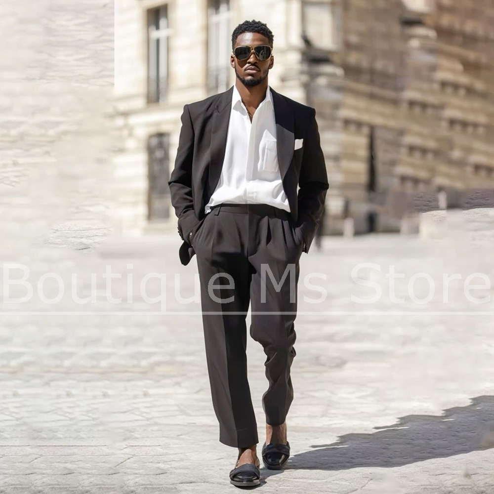 Dark Brown Men's Suit 2 Piece  - مراجعة Formal Wear For Men In Wedding وسعره