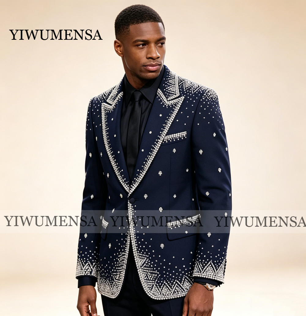 Brilliant Rhinestone Men Suit  - مراجعة Formal Wear For Men In Wedding وسعره