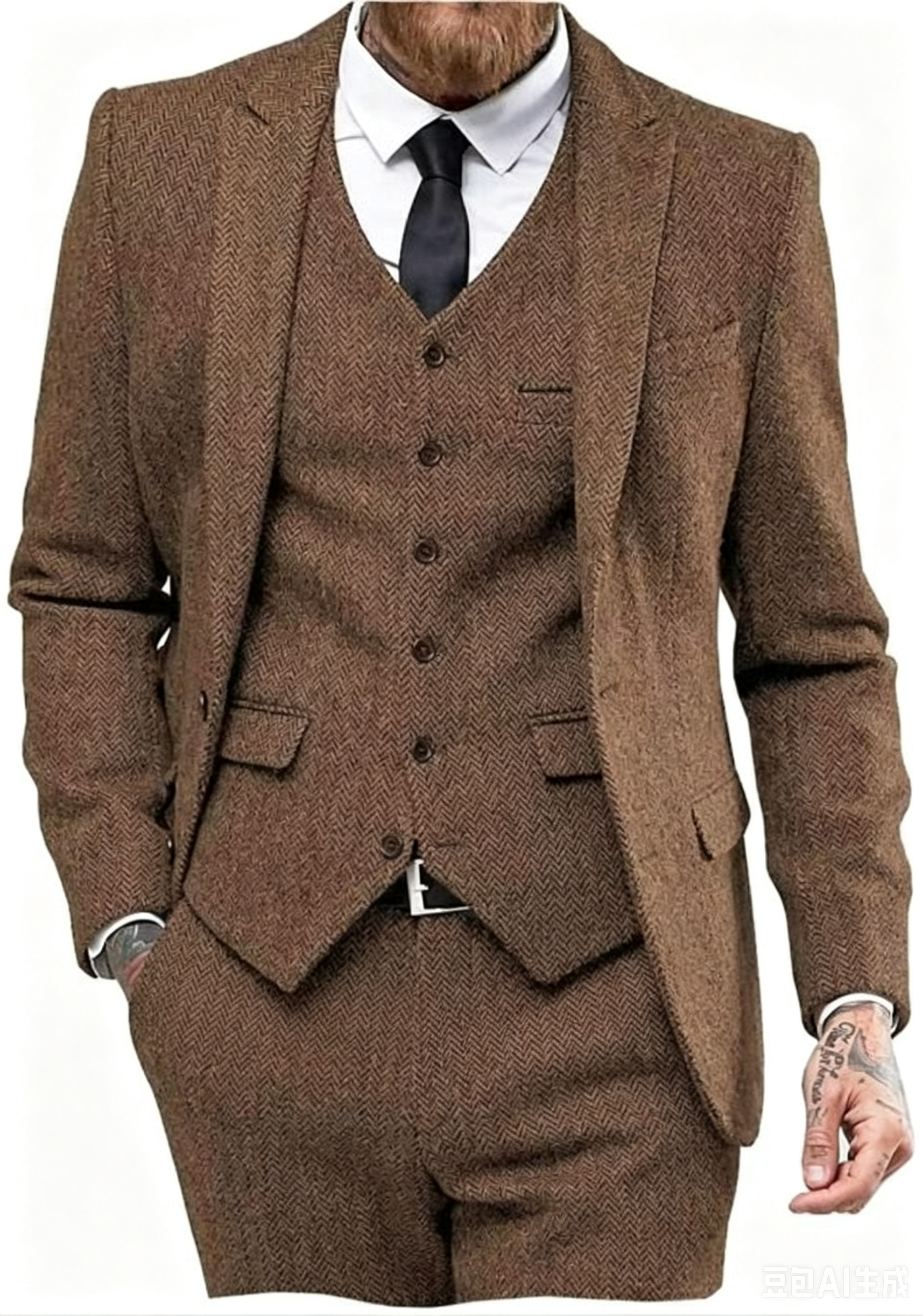 Dark Brown Wool Tweed Winter S - مراجعة Men'S Formal Wear For A Wedding وسعره