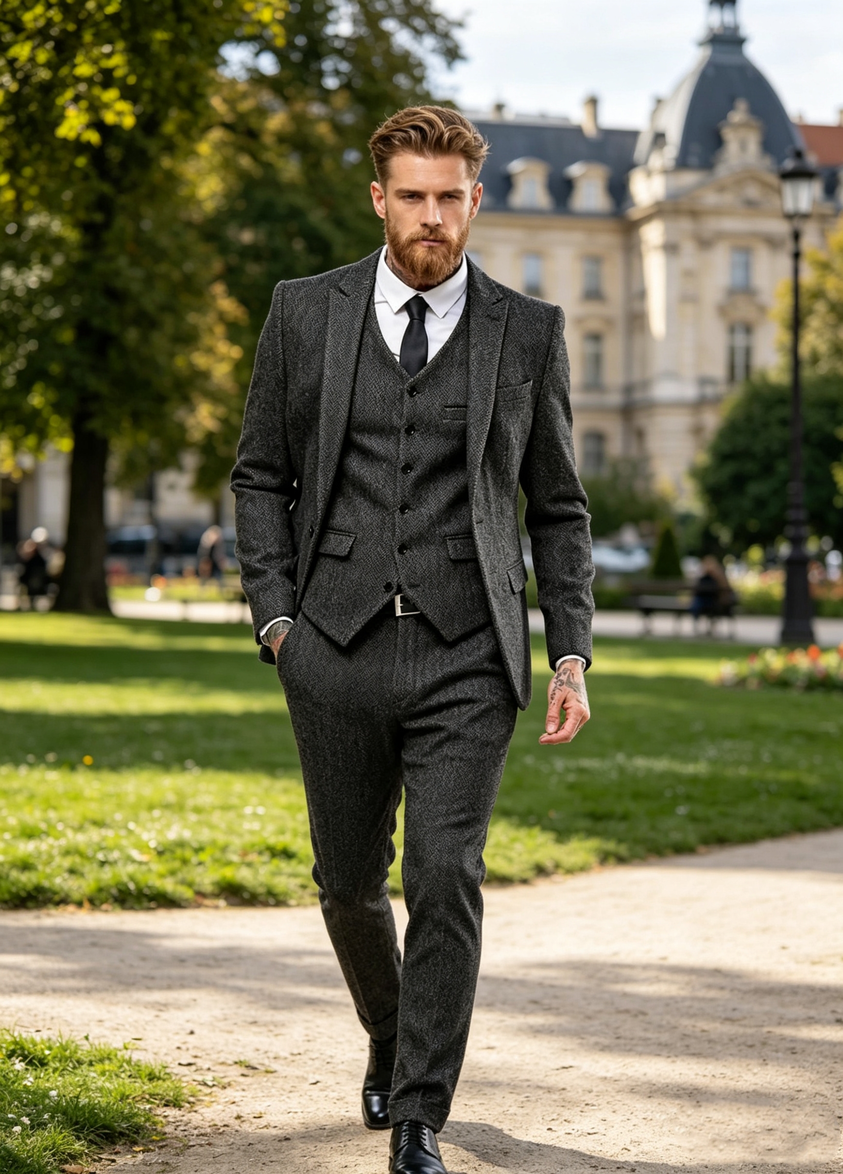 Dark Brown Wool Tweed Winter S - مراجعة Men'S Formal Wear For A Wedding وسعره