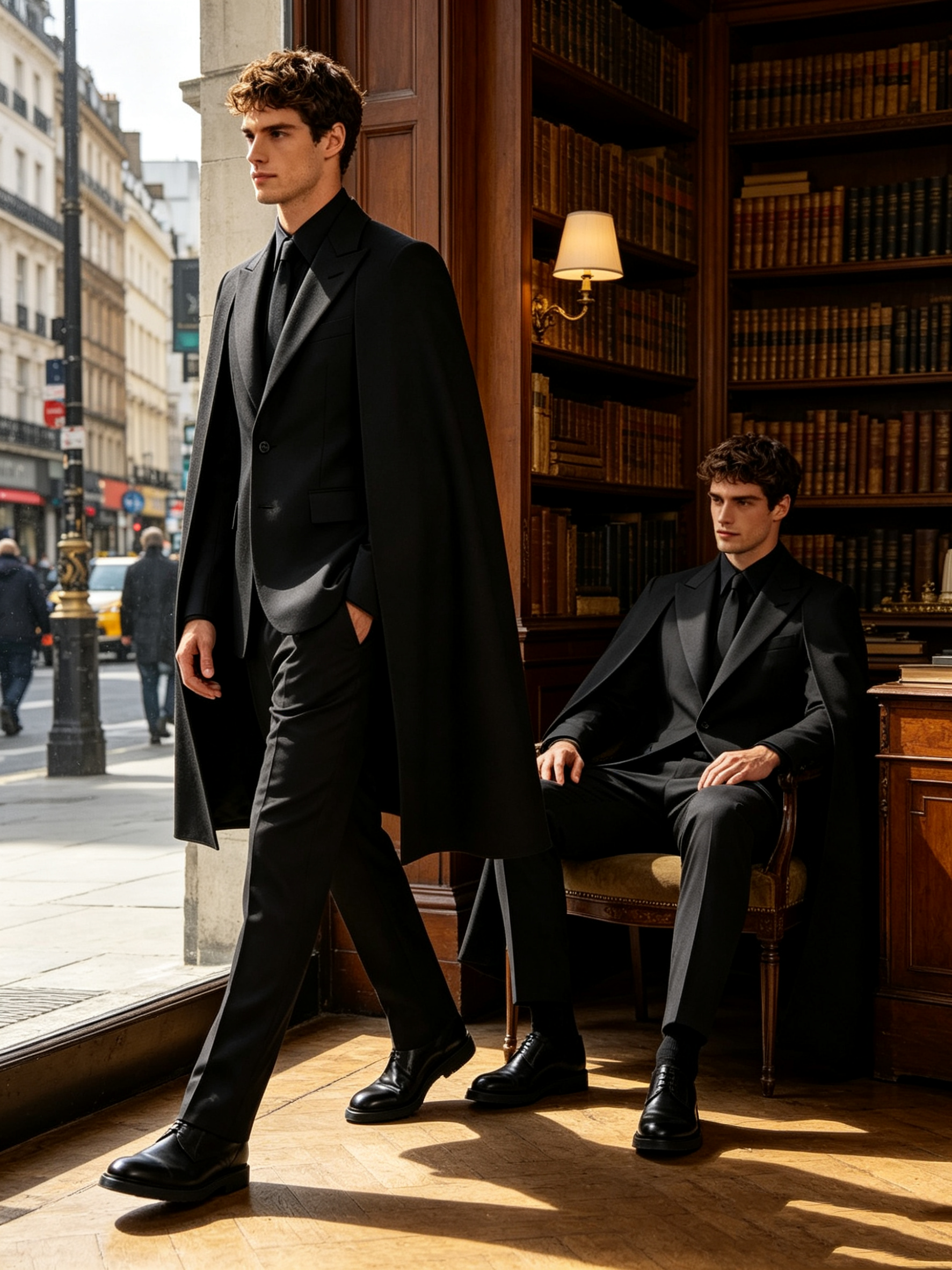 Designer Black Wrap Men Suit S - مراجعة Men Formal Wear With Coat وسعره