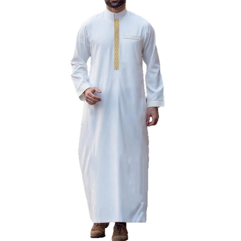 Arabic Mens Thobe Embroidered  - مراجعة Arabic Formal Wear Men وسعره
