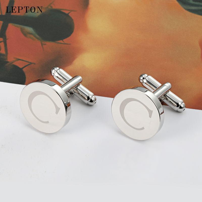 Hot Sale Round Letters C Cuffl - مراجعة Cufflinks Silver Set وسعره