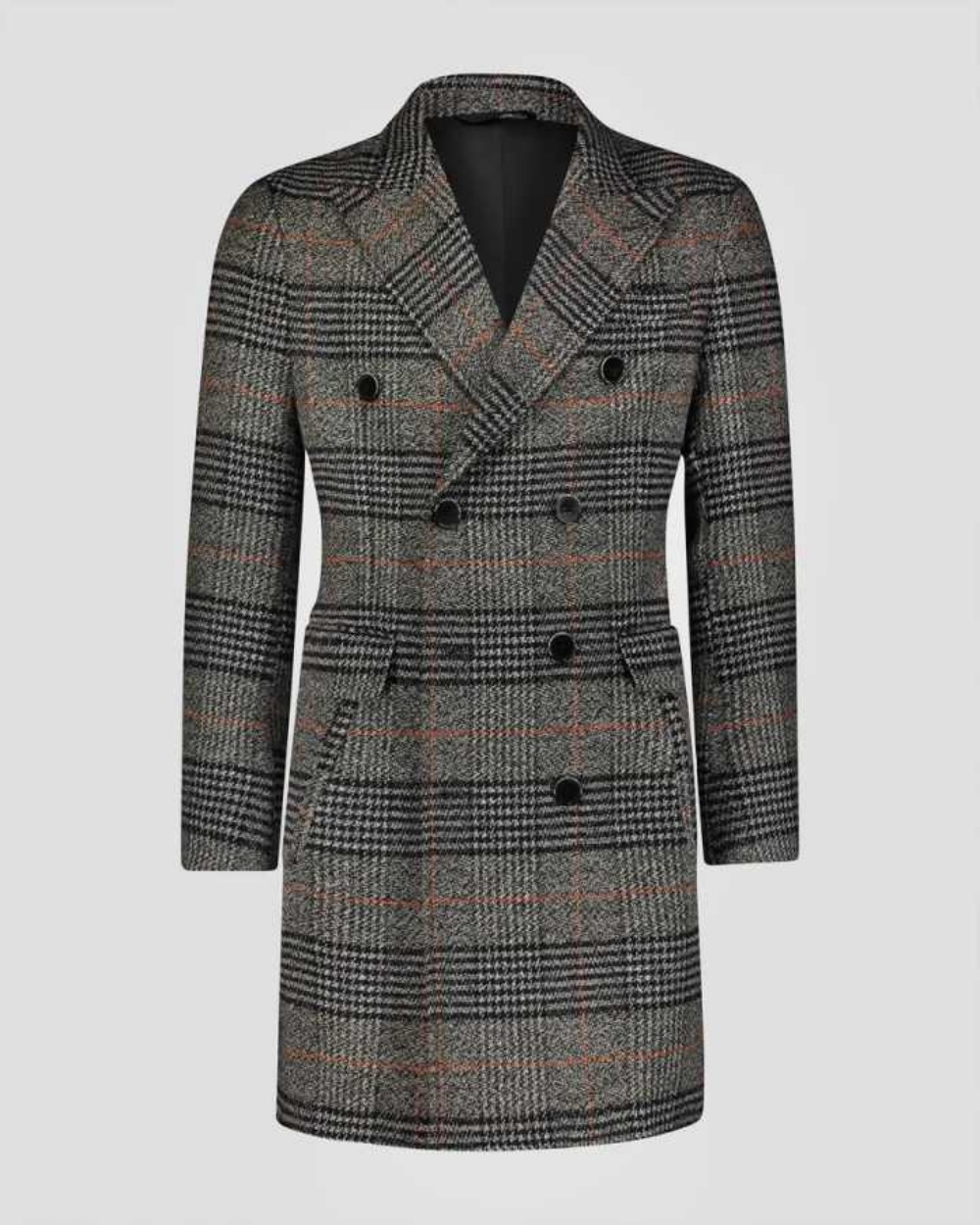 Modern Grid Woolen Blend Men O - مراجعة Men Formal Wear With Coat وسعره