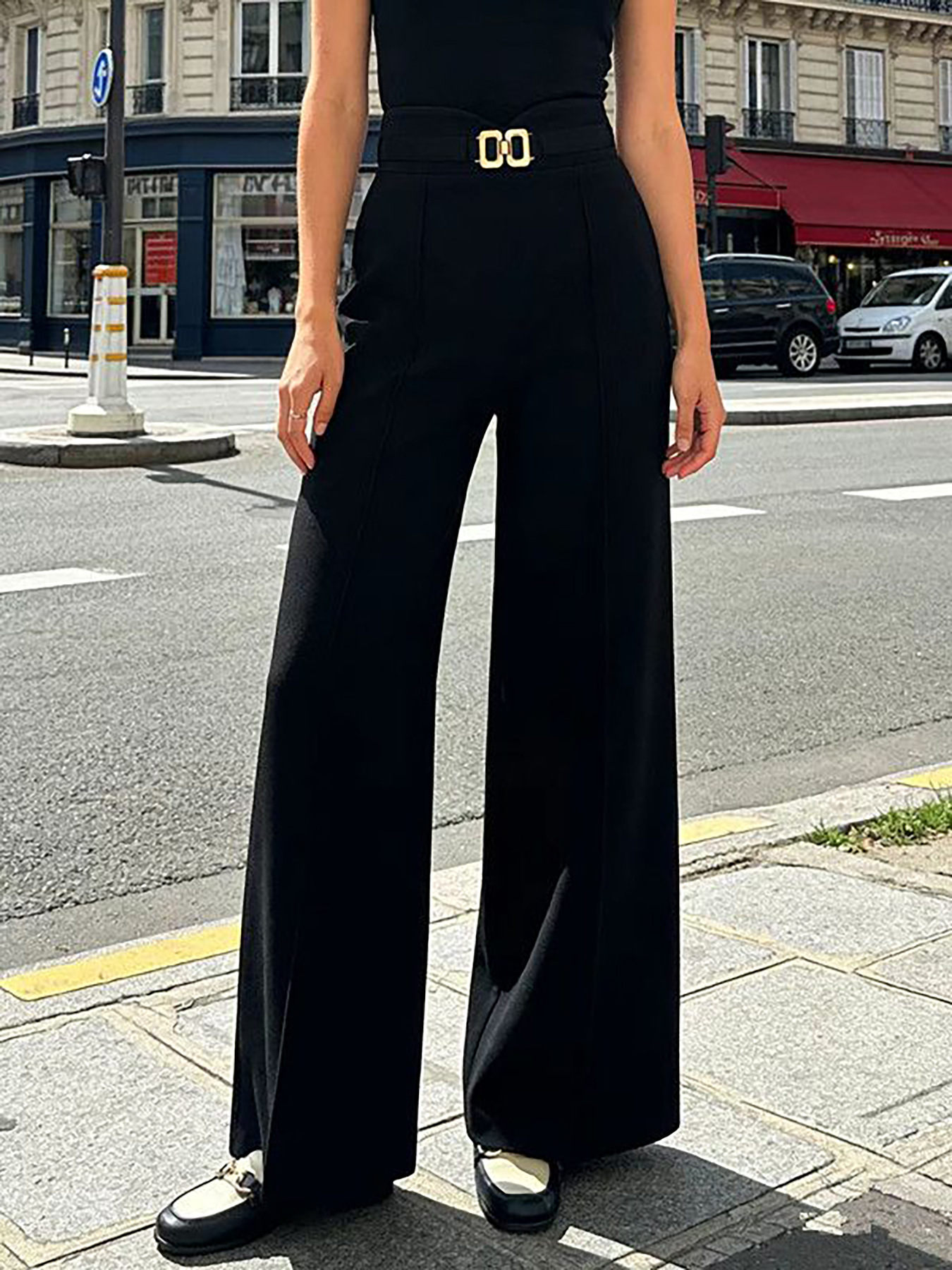 High Waist Wide Leg Suit Pants - مراجعة Dress Pant Flat Front وسعره