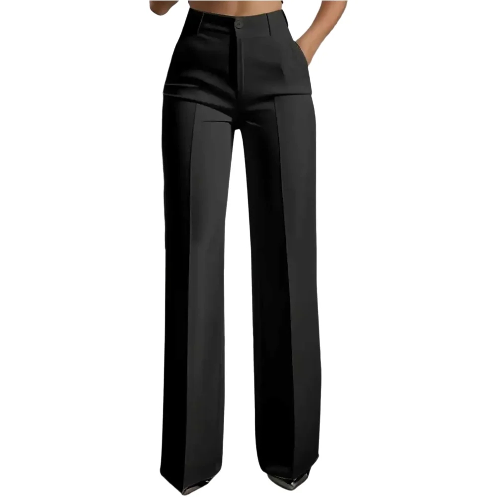 Women's High Waisted Wide Leg  - مراجعة Dress Pant Flat Front وسعره