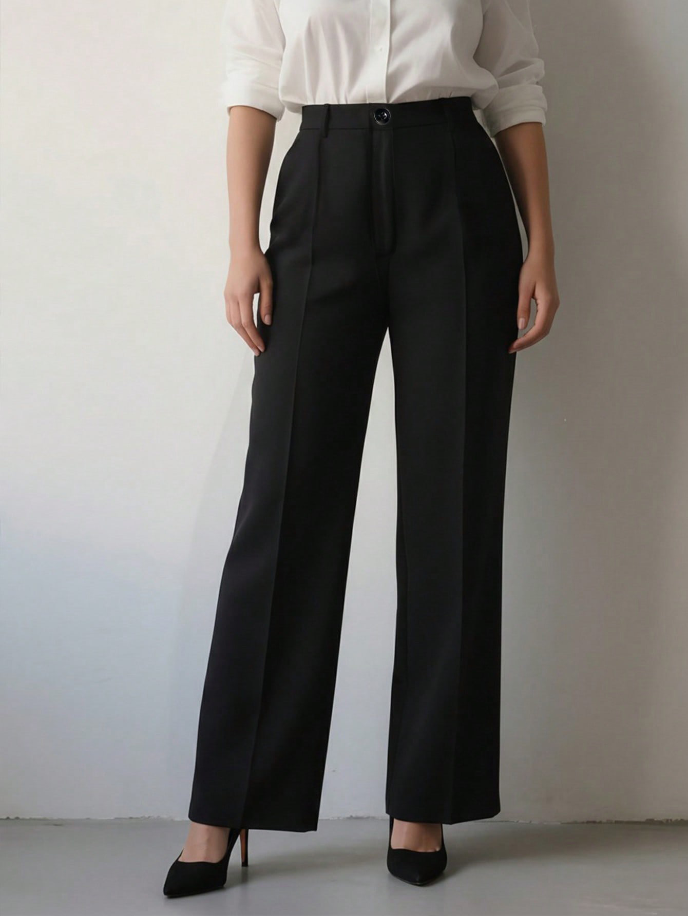Women's High Waisted Wide Leg  - مراجعة Dress Pant Flat Front وسعره