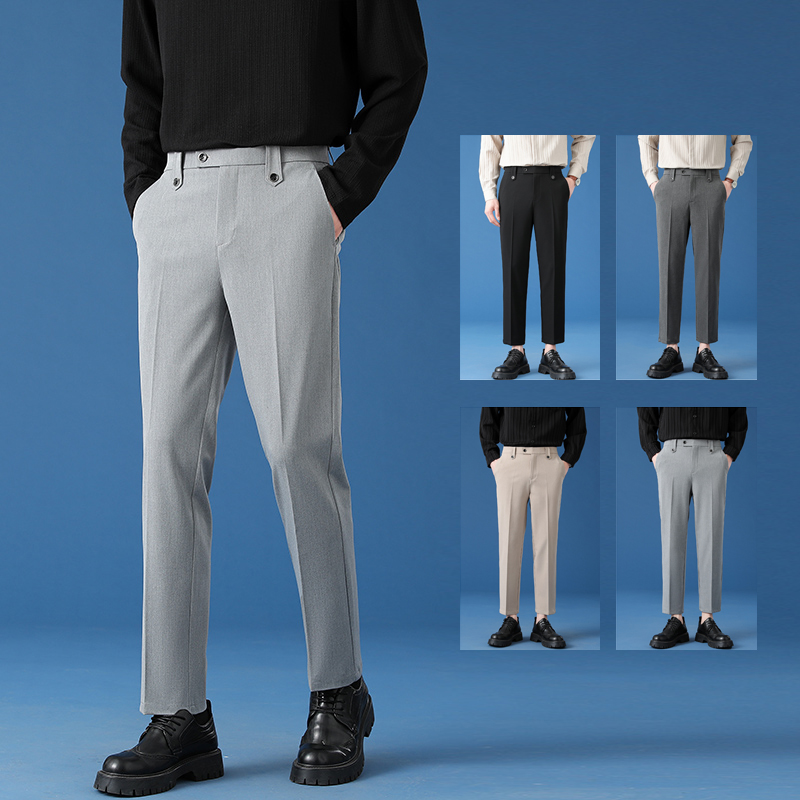 High Quality Spring Summer Bus - مراجعة Khaki Formal Wear Men وسعره