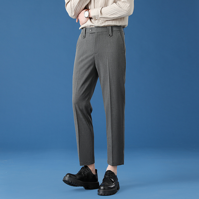 High Quality Spring Summer Bus - مراجعة Khaki Formal Wear Men وسعره