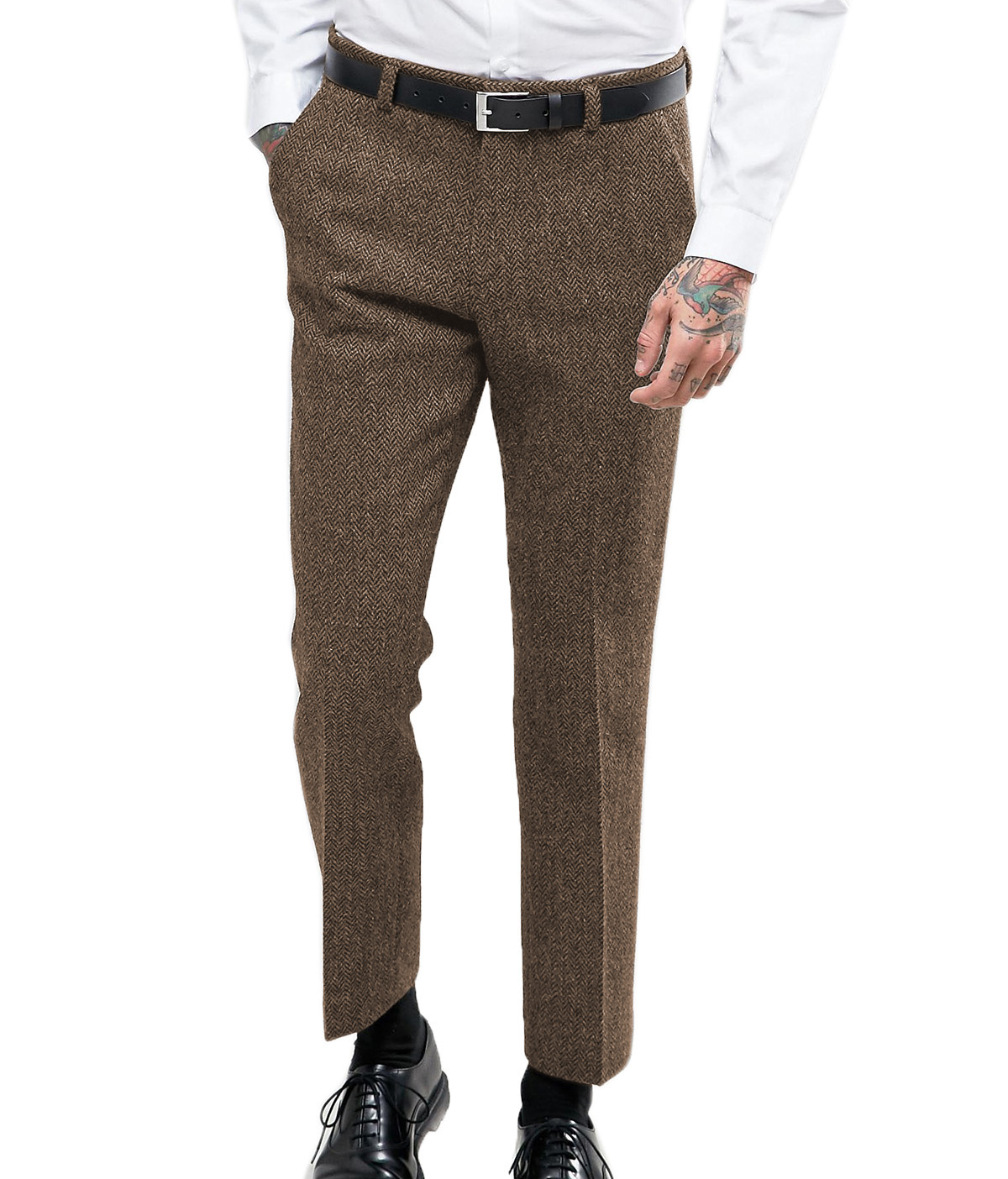 Men's Business Formal Suit Pan - مراجعة Dress Pant Flat Front وسعره