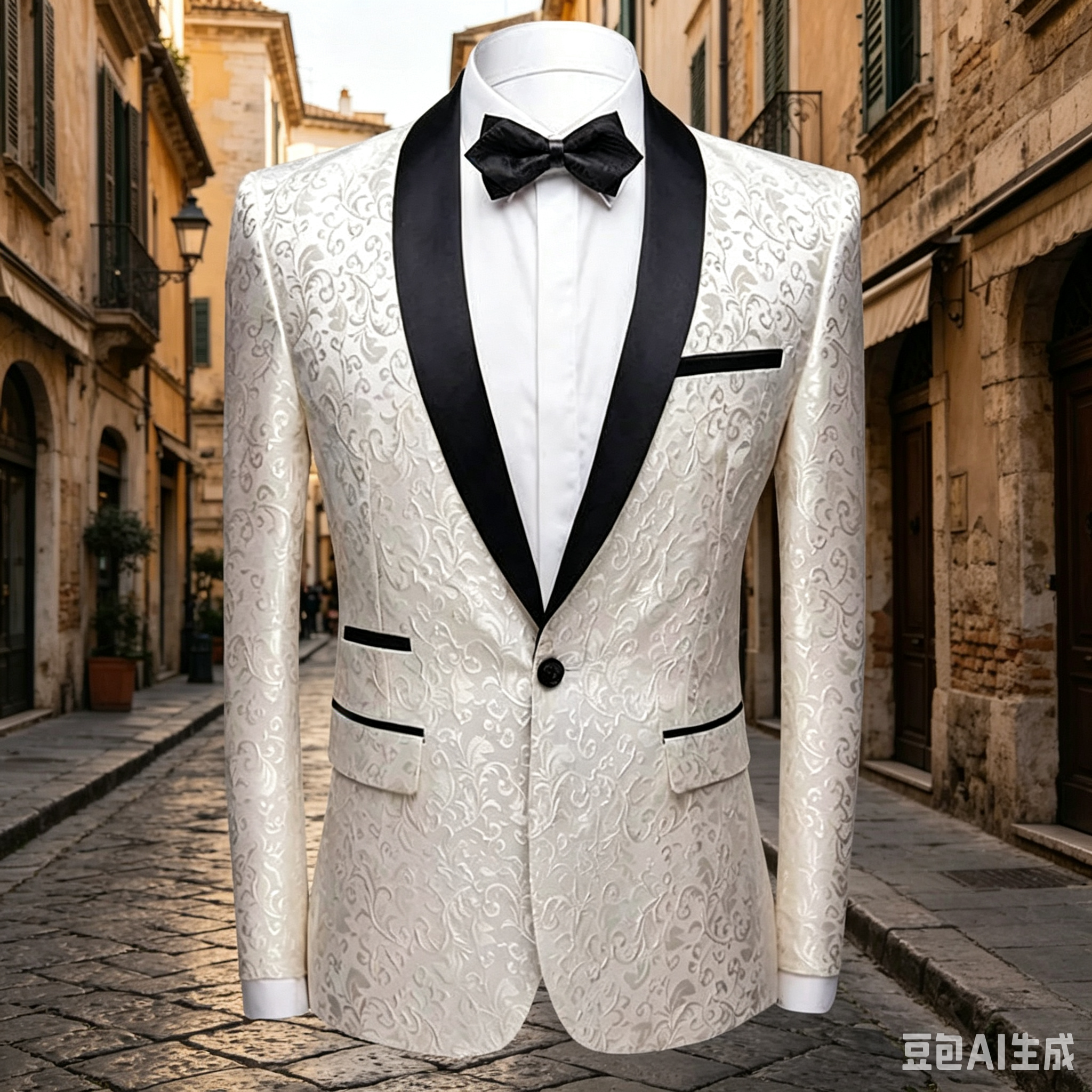 White Jacquard Wedding Men Sui - مراجعة Men Formal Wear With Coat وسعره