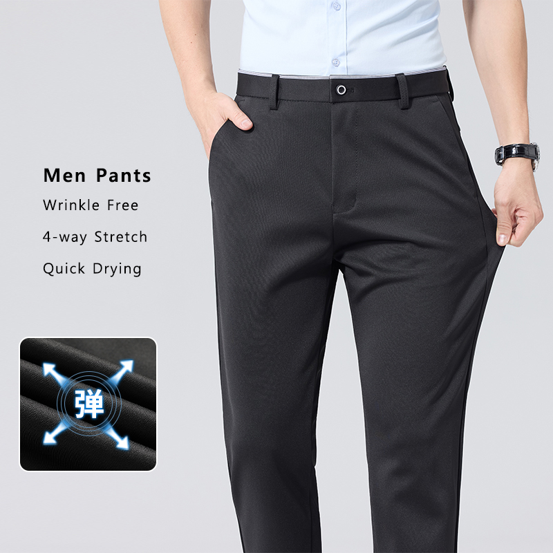 Men Trousers Summer Casual Gol - مراجعة Dress Pant Flat Front وسعره